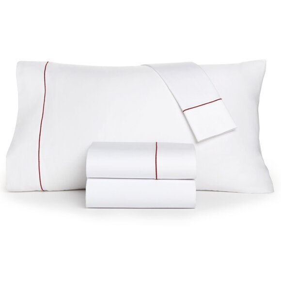 Charter Club Damask Solid 550 Thread Count 100% Cotton 4-Pc. Sheet Set, King, - Picture 1 of 1